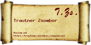 Trautner Zsombor névjegykártya